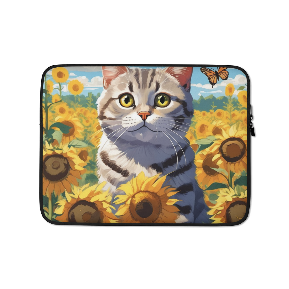 PugMug Custom Tabby British Shorthair Cat Laptop Sleeve