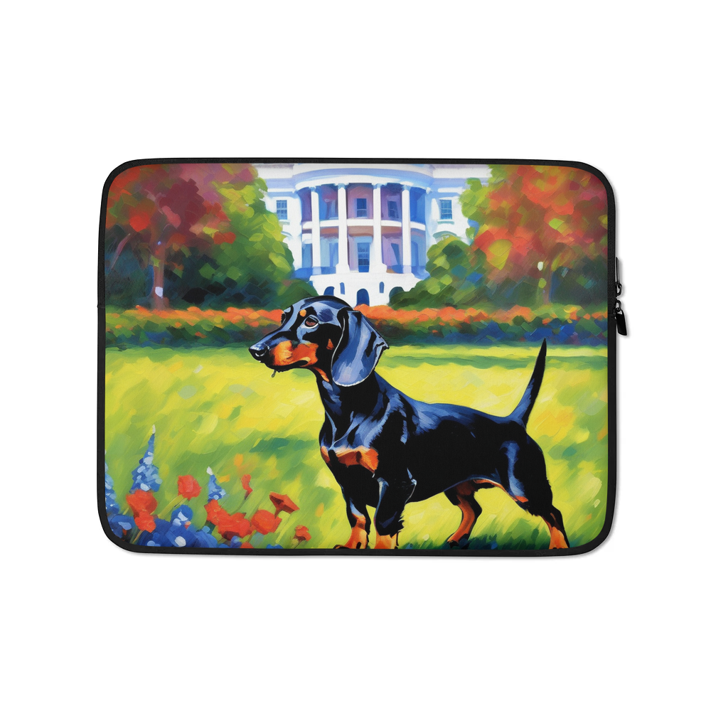 PugMug Custom Black Dachshund Laptop Sleeve