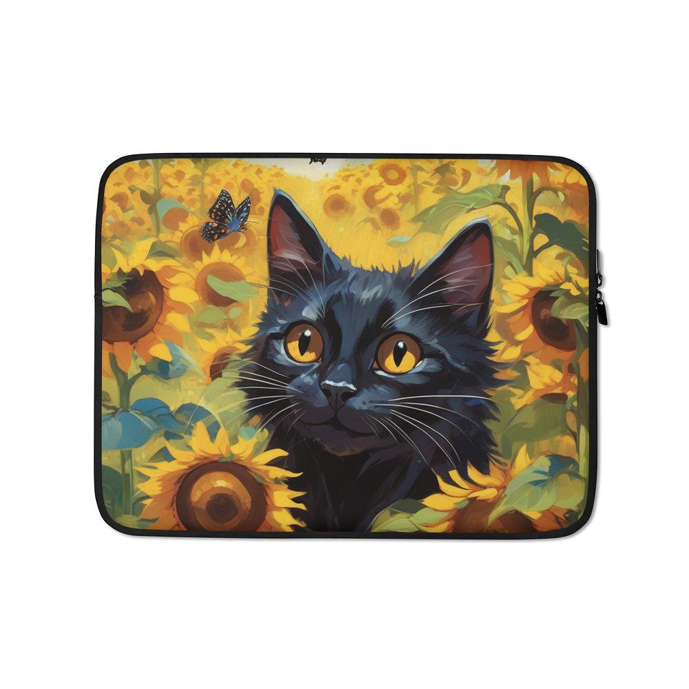 PugMug Custom Black Companion Cat Laptop Sleeve