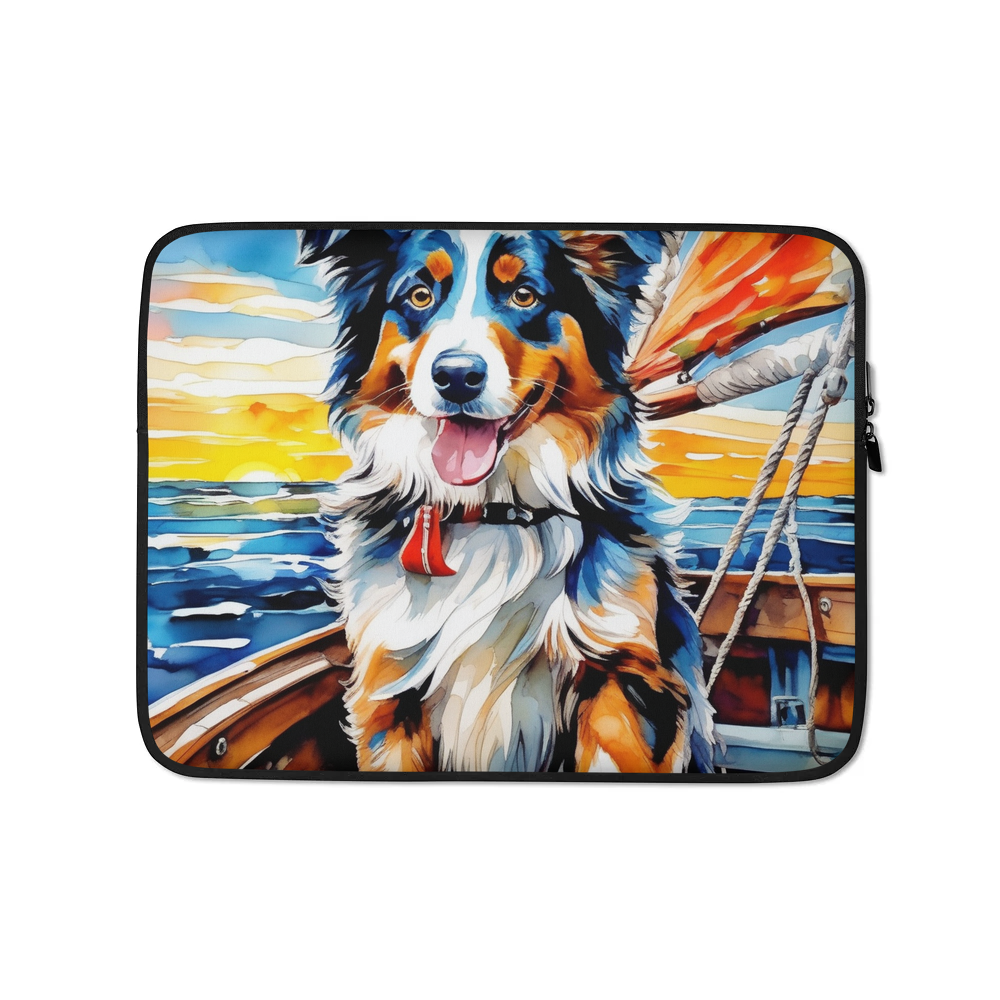 PugMug Custom Australian Shepherd Dog Laptop Sleeve