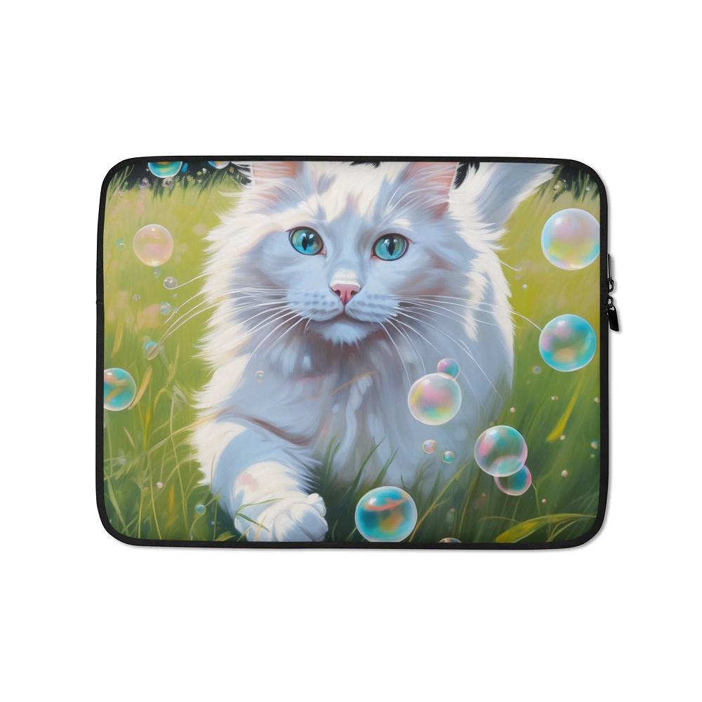 PugMug Custom White Ragdoll Cat Laptop Sleeve
