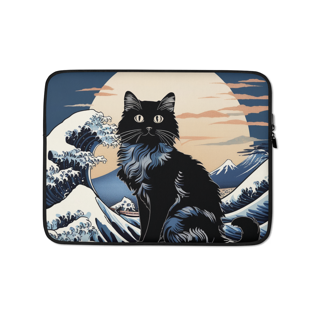 PugMug Custom Black Ragdoll Cat Laptop Sleeve