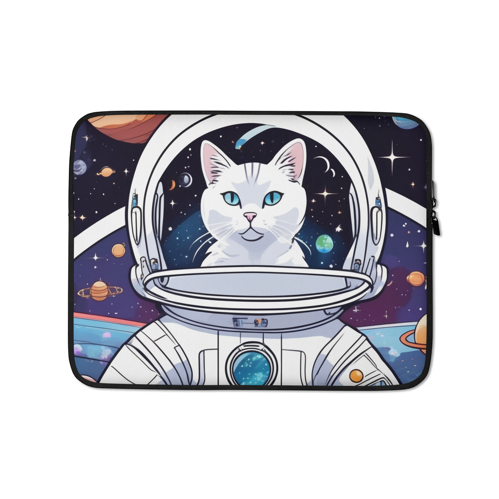 PugMug Custom White Companion Cat Laptop Sleeve