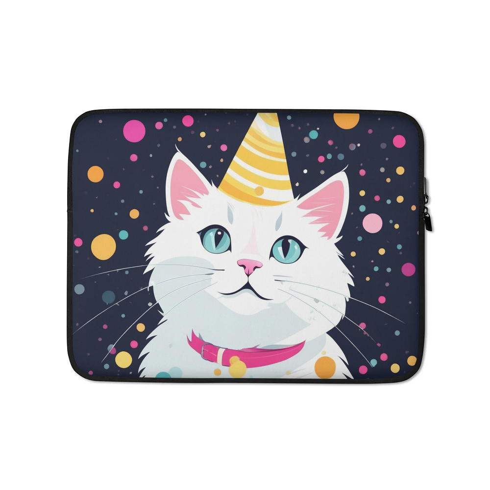 PugMug Custom White Companion Cat Laptop Sleeve
