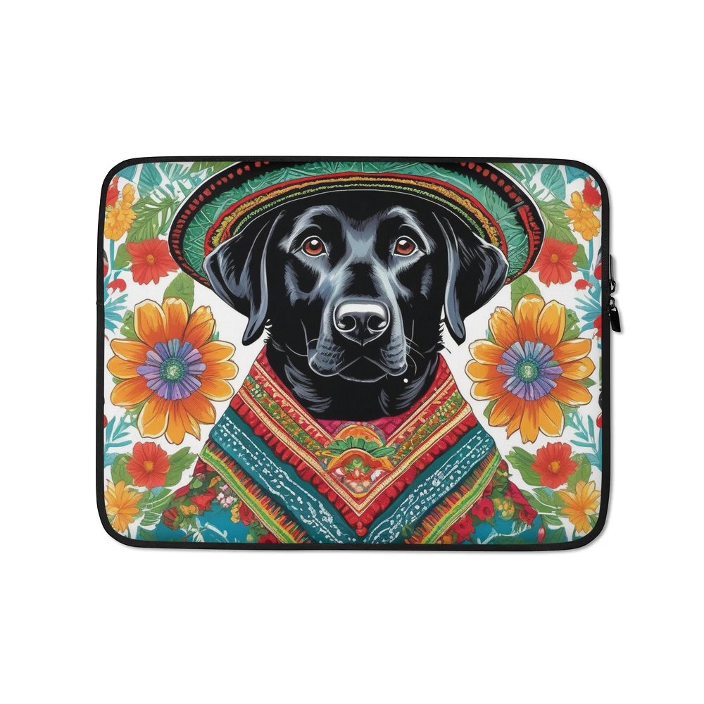 PugMug Custom Black Labrador Retriever Laptop Sleeve