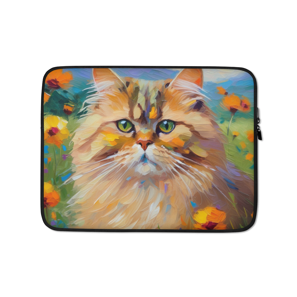 PugMug Custom Tabby Persian Cat Laptop Sleeve