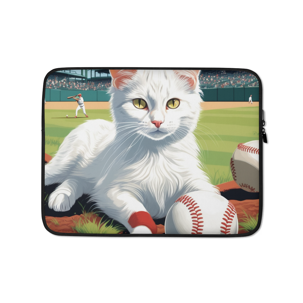 PugMug Custom White Companion Cat Laptop Sleeve