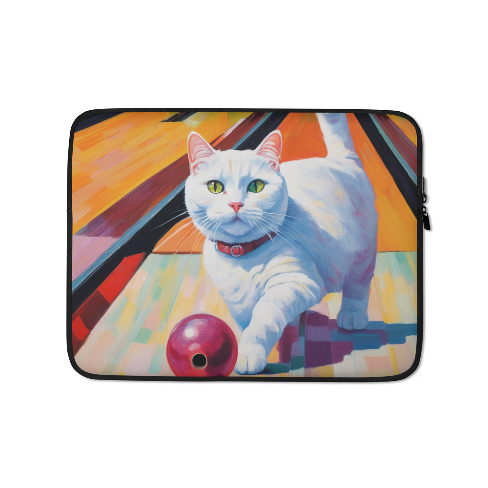 PugMug Custom White Companion Cat Laptop Sleeve