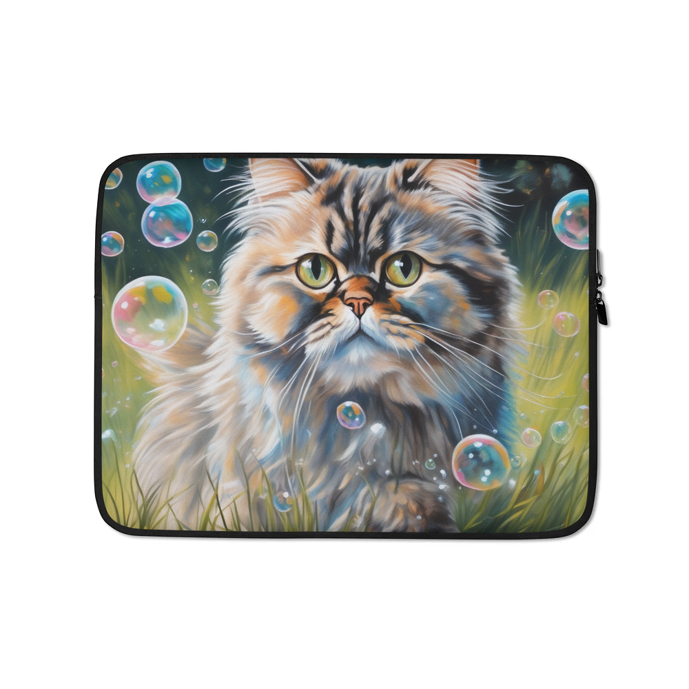 PugMug Custom Tabby Persian Cat Laptop Sleeve