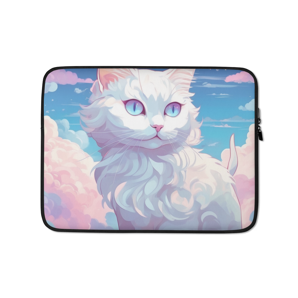 PugMug Custom White Companion Cat Laptop Sleeve