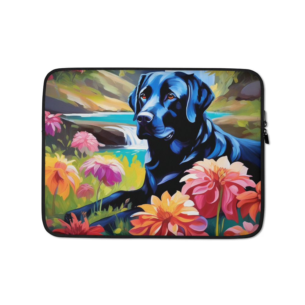 PugMug Custom Black Labrador Retriever Laptop Sleeve