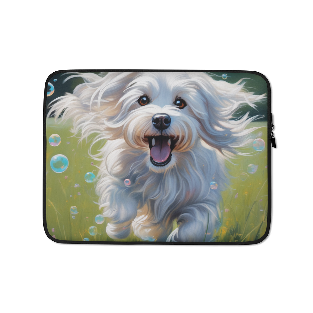 PugMug Custom White Havanese Dog Laptop Sleeve