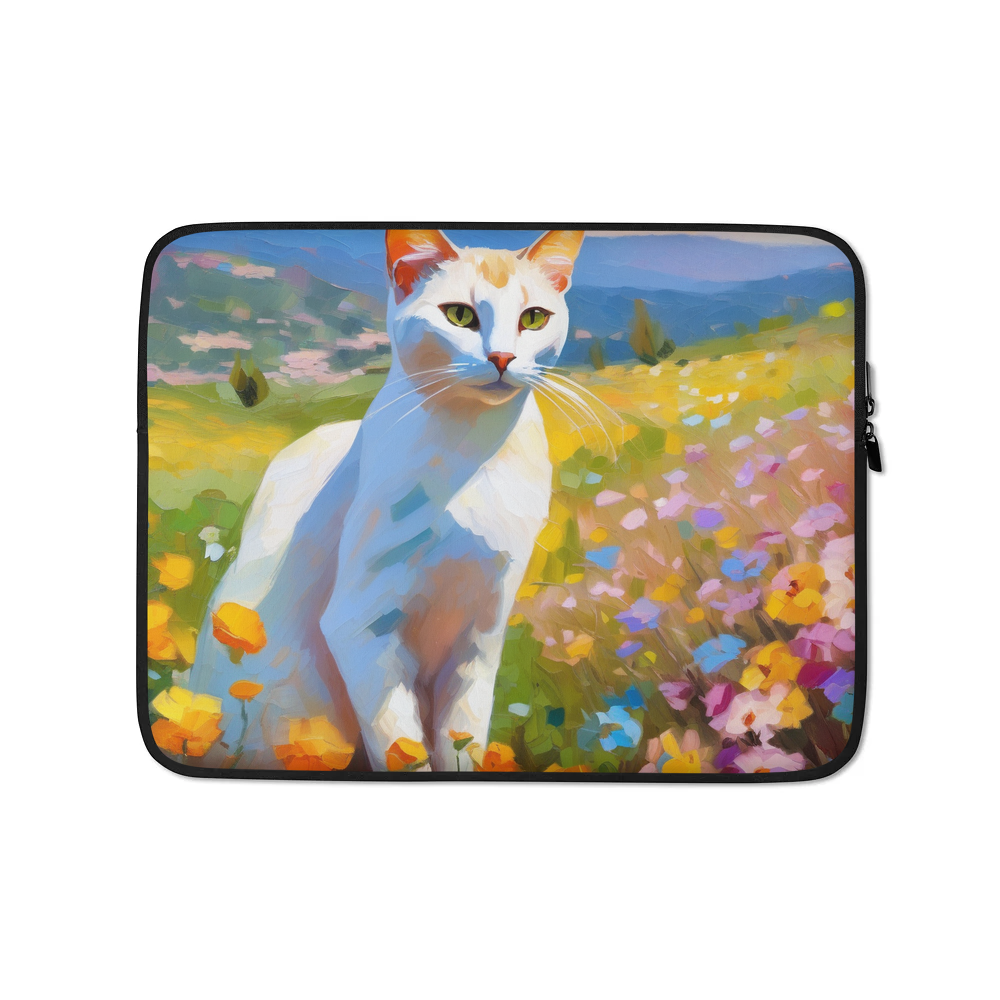 PugMug Custom White Abyssinian Cat Laptop Sleeve