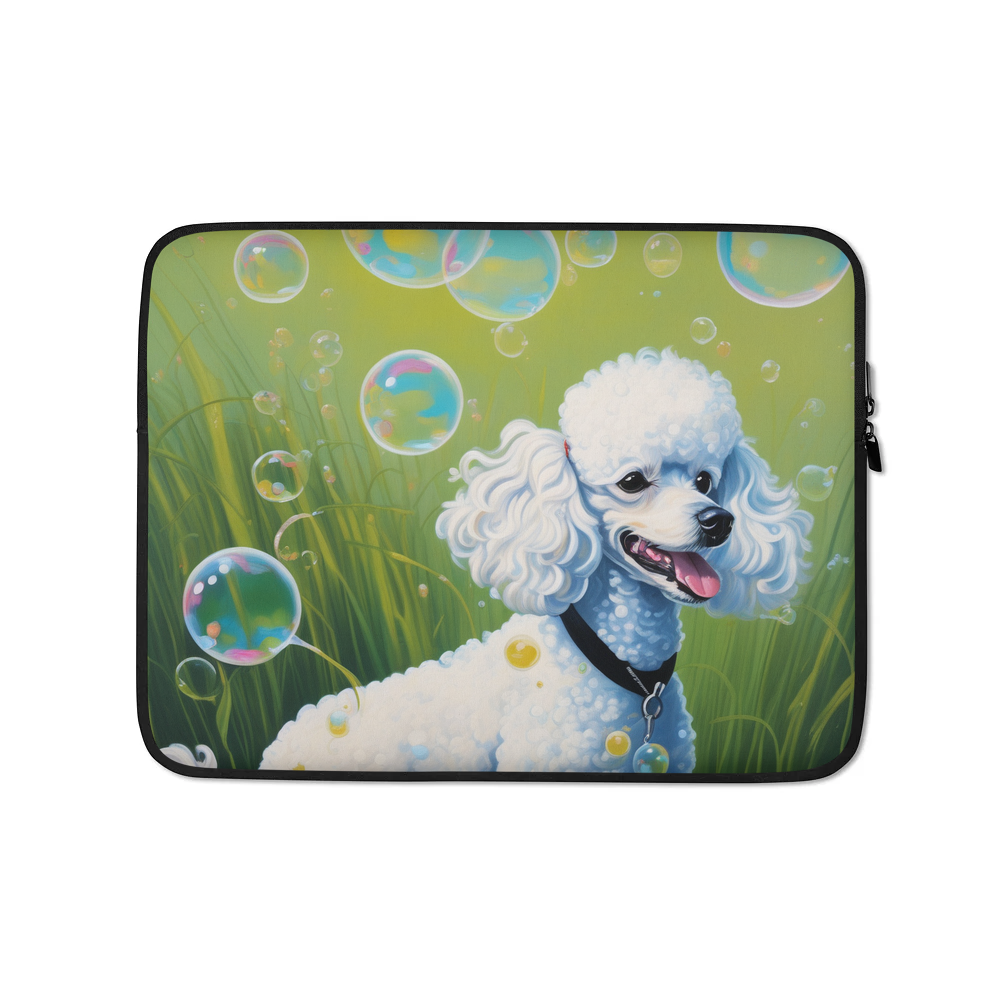 PugMug Custom White Poodle Laptop Sleeve
