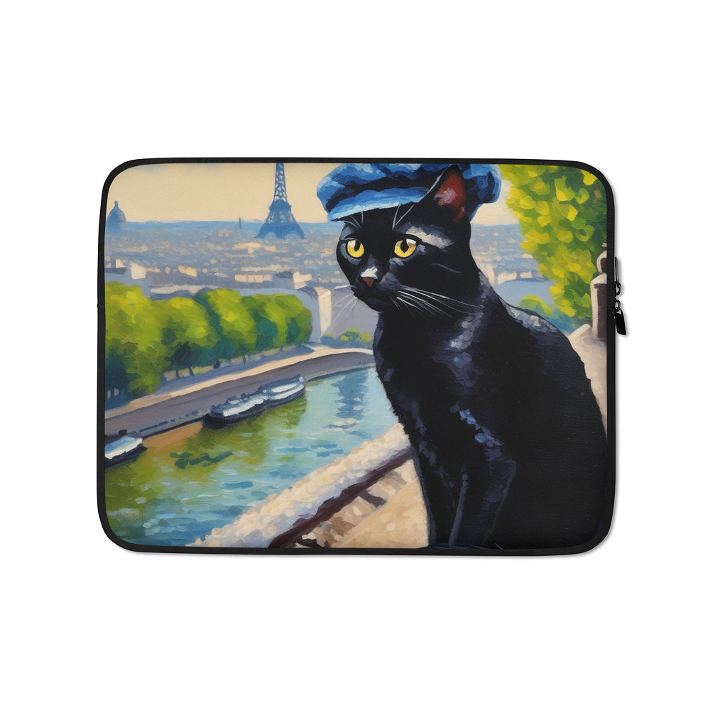 PugMug Custom Black Exotic Cat Laptop Sleeve