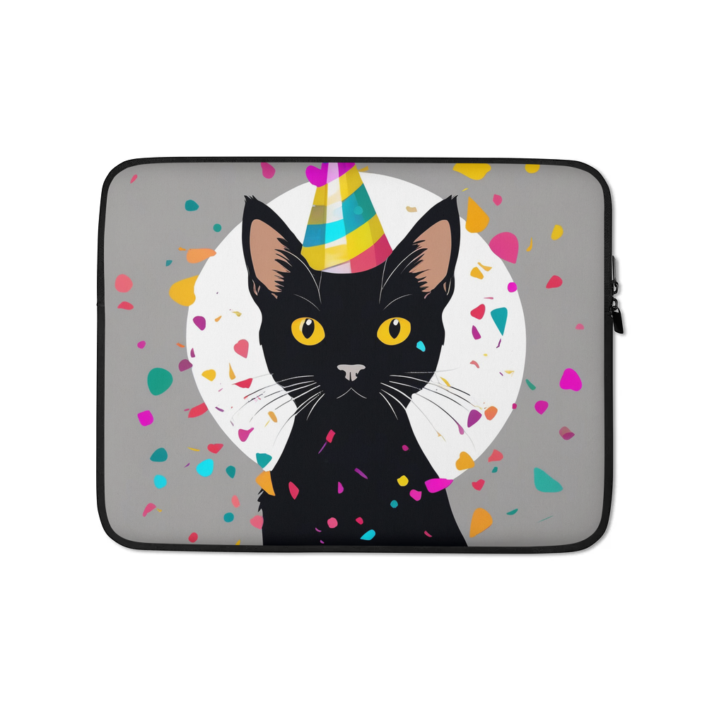 PugMug Custom Black Abyssinian Cat Laptop Sleeve