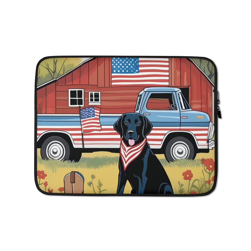 PugMug Custom Black Labrador Retriever Laptop Sleeve