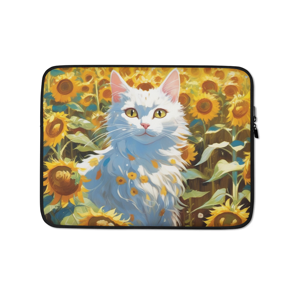 PugMug Custom White Companion Cat Laptop Sleeve