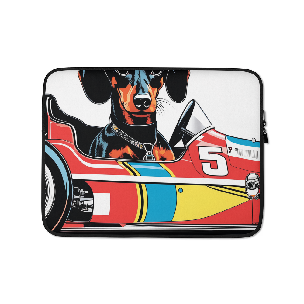 PugMug Custom Black Dachshund Laptop Sleeve