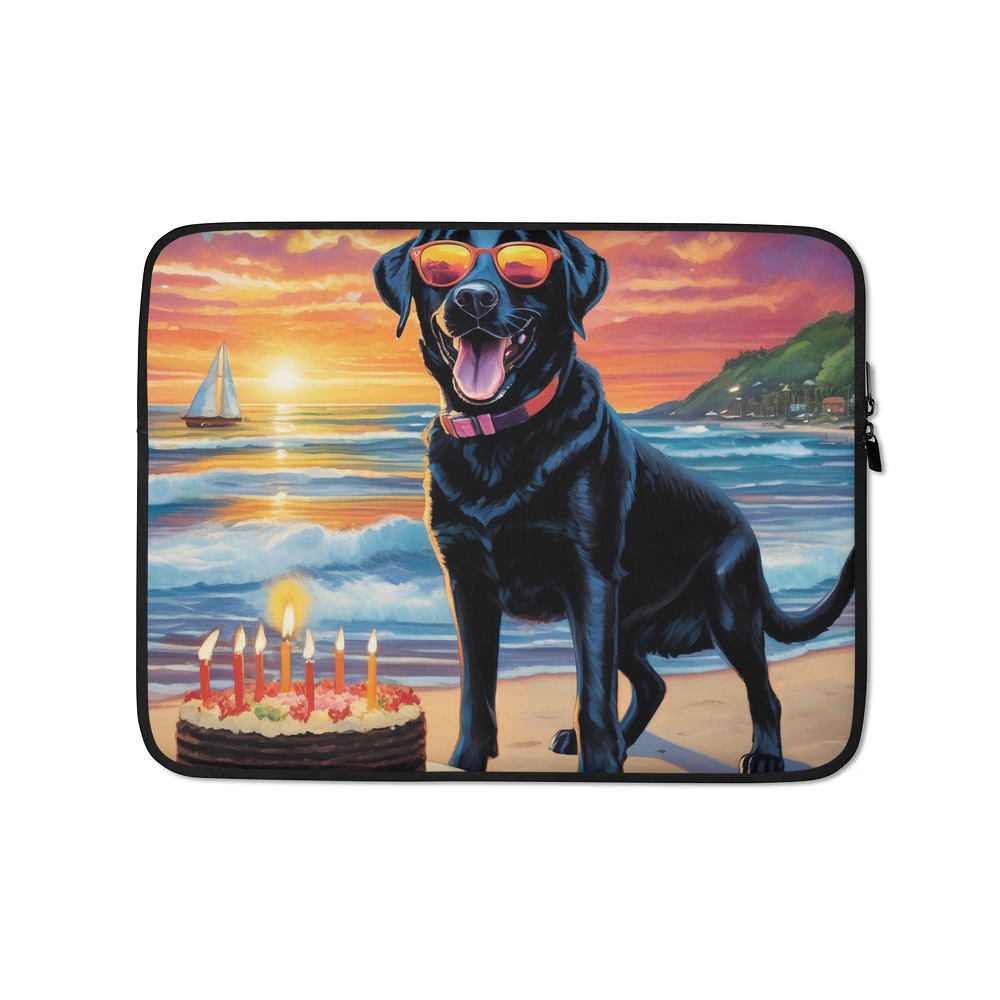 PugMug Custom Black Labrador Retriever Laptop Sleeve