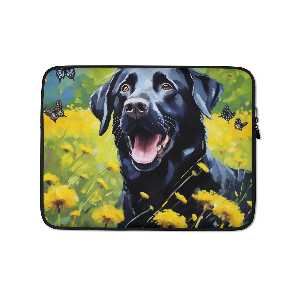 PugMug Custom Black Labrador Retriever Laptop Sleeve