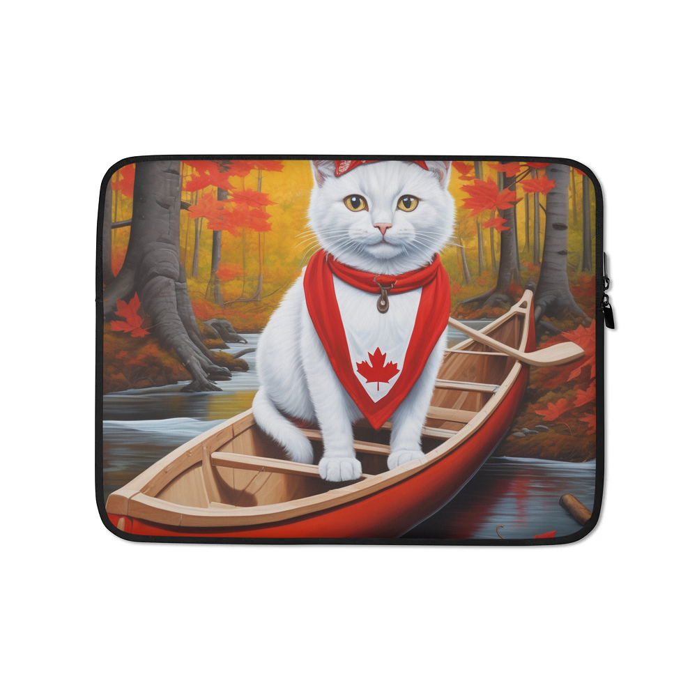 PugMug Custom White Companion Cat Laptop Sleeve