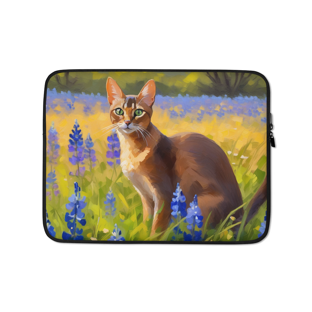PugMug Custom Tabby Abyssinian Cat Laptop Sleeve