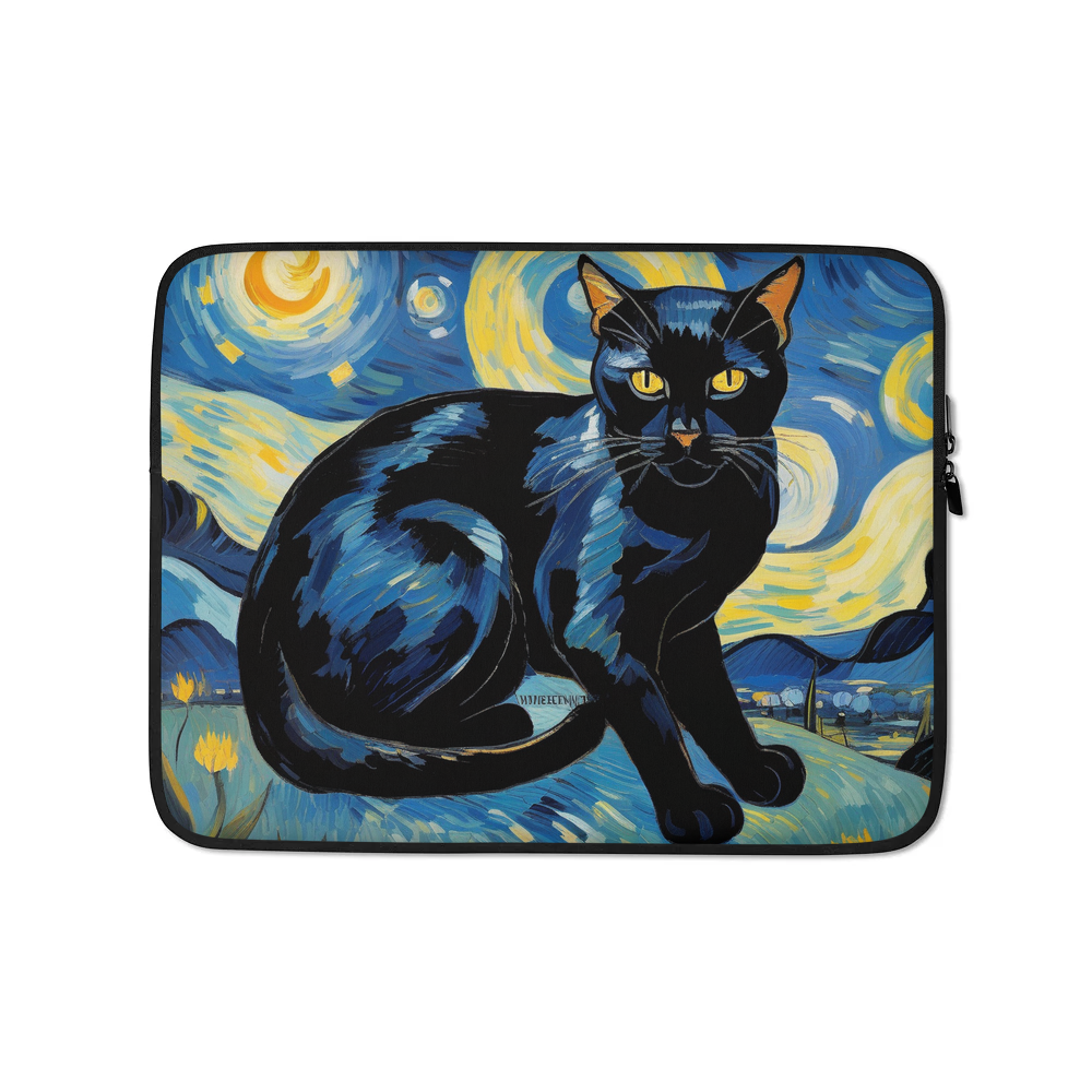 PugMug Custom Black Exotic Cat Laptop Sleeve
