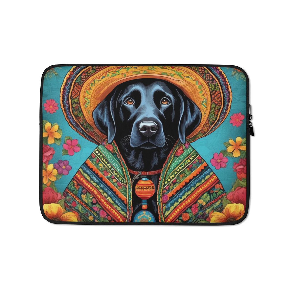 PugMug Custom Black Labrador Retriever Laptop Sleeve