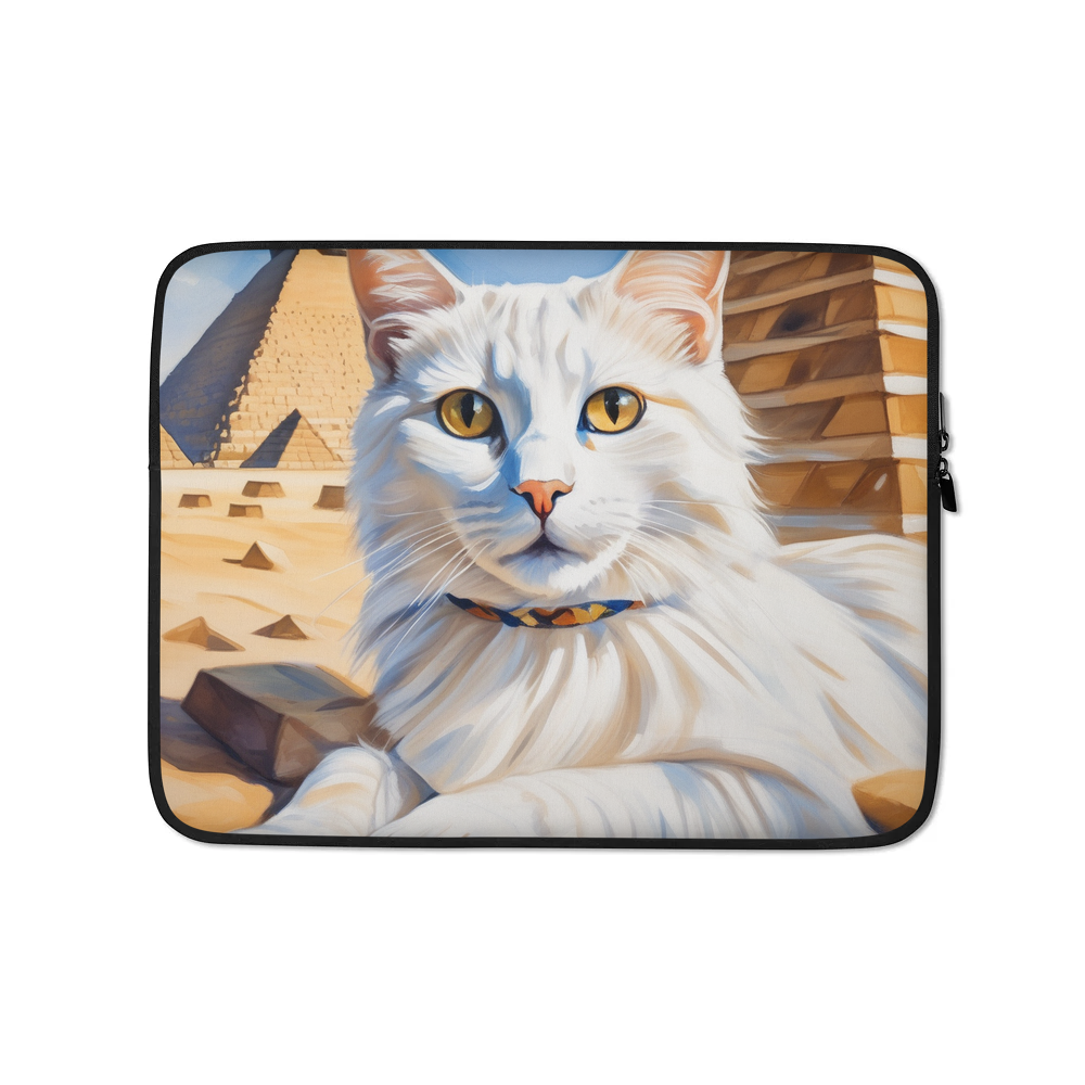 PugMug Custom White Companion Cat Laptop Sleeve