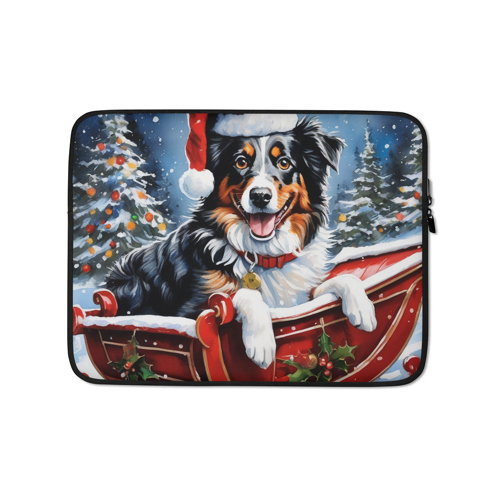 PugMug Custom Australian Shepherd Dog Laptop Sleeve