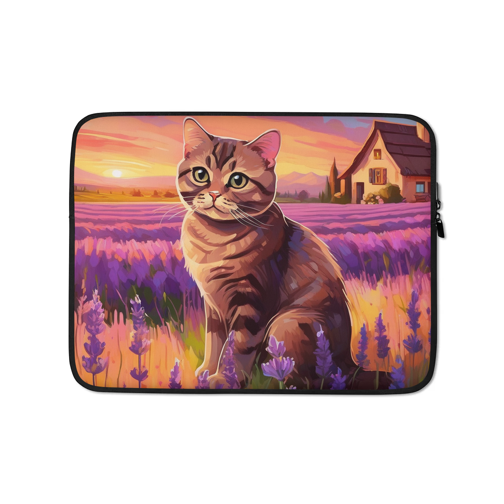 PugMug Custom Tabby Scottish Fold Cat Laptop Sleeve