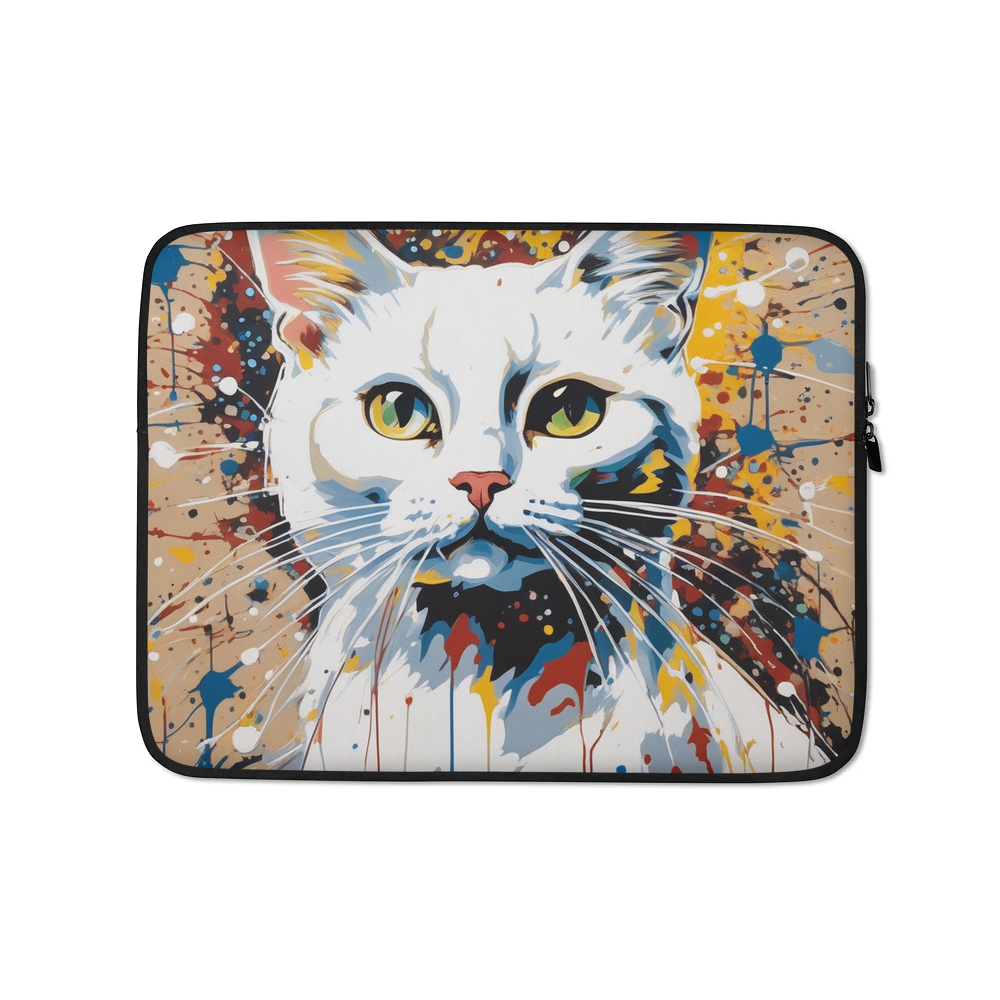 PugMug Custom White Companion Cat Laptop Sleeve