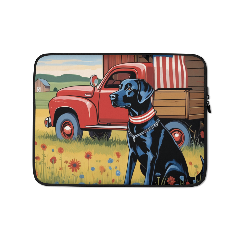 PugMug Custom Black Labrador Retriever Laptop Sleeve