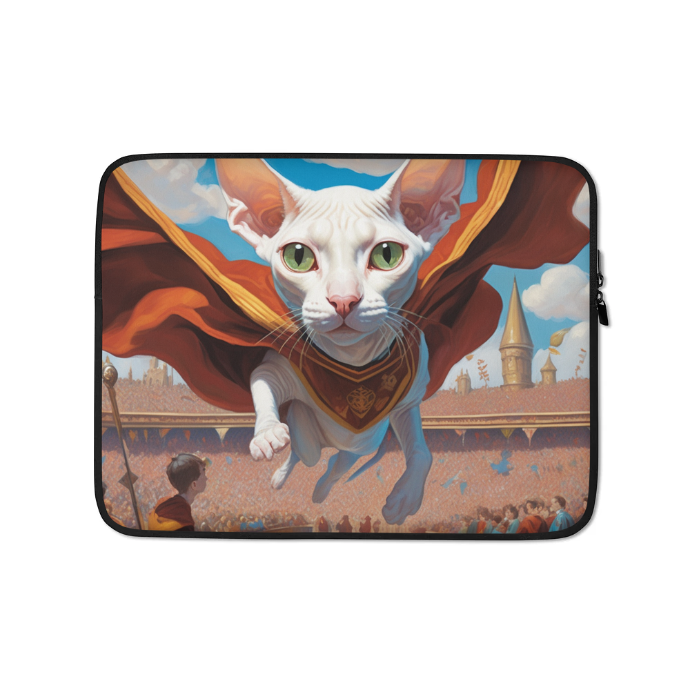 PugMug Custom White Sphynx Cat Laptop Sleeve