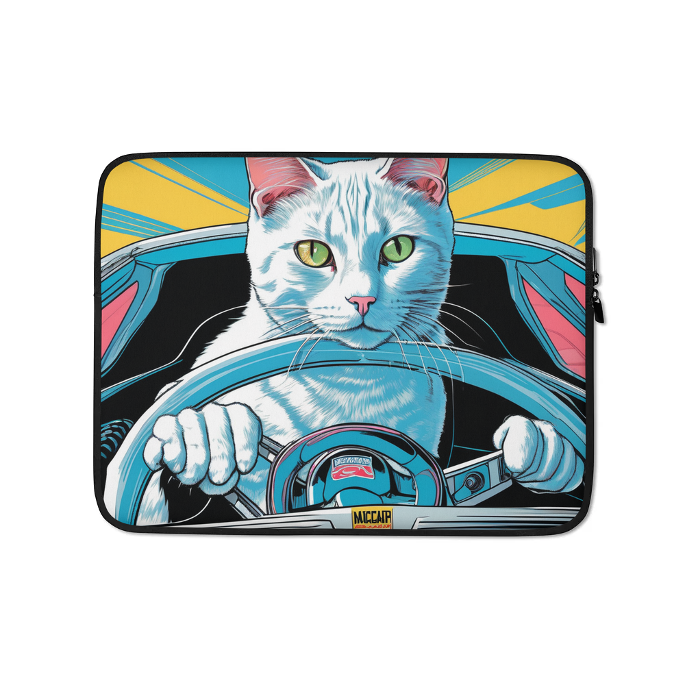 PugMug Custom White Companion Cat Laptop Sleeve