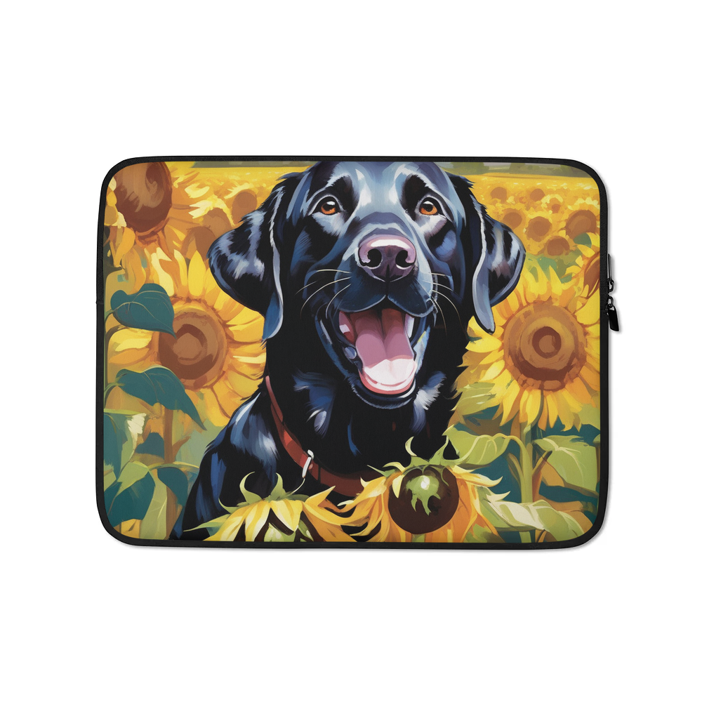 PugMug Custom Black Labrador Retriever Laptop Sleeve