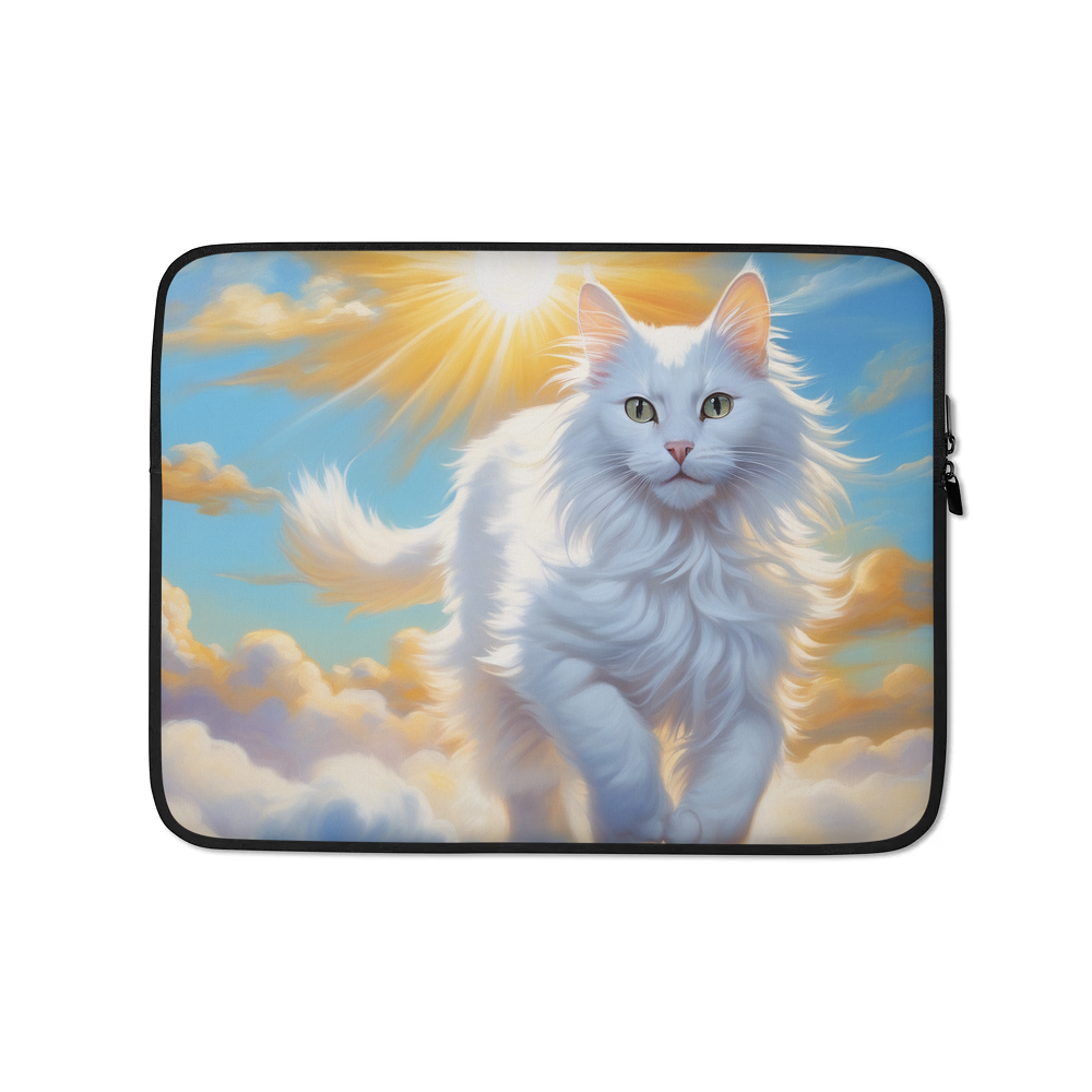 PugMug Custom White Companion Cat Laptop Sleeve