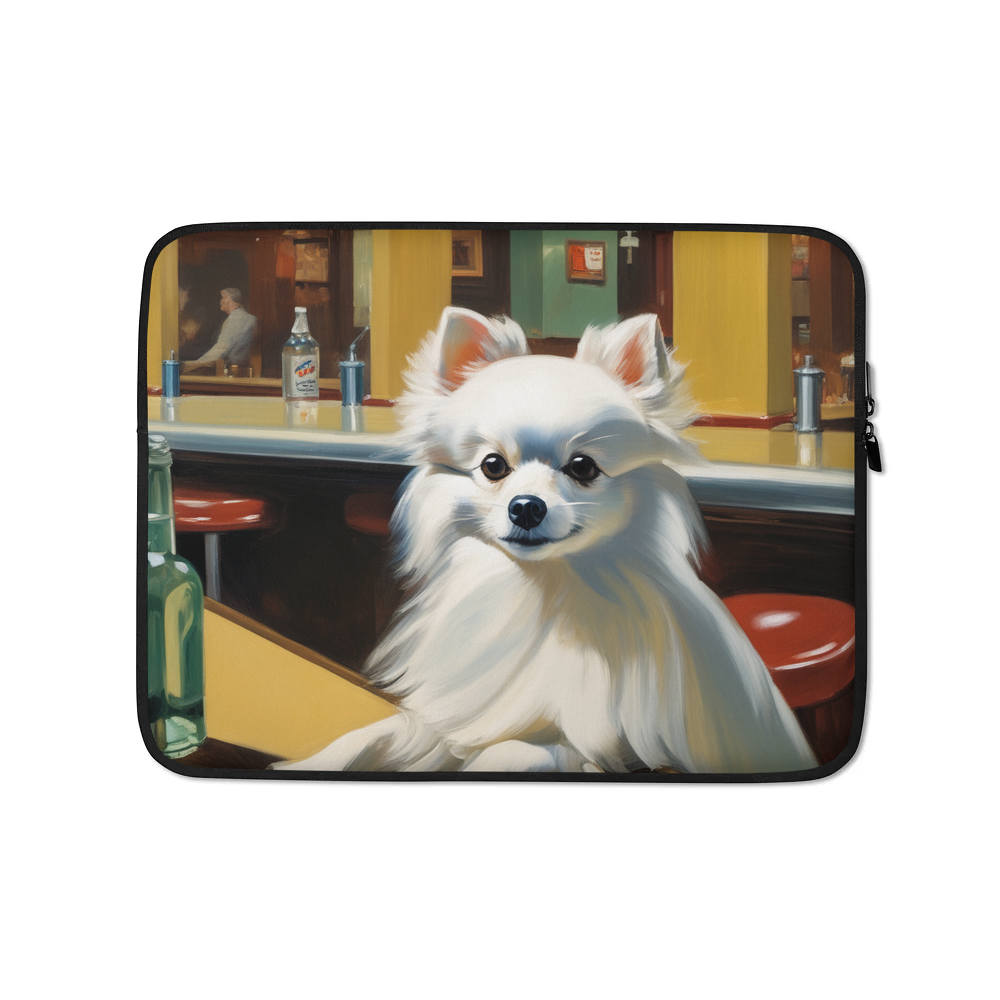 PugMug Custom White Pomeranian Laptop Sleeve
