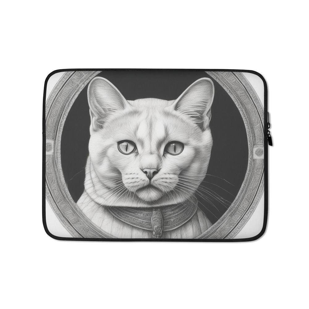 PugMug Custom White Exotic Cat Laptop Sleeve