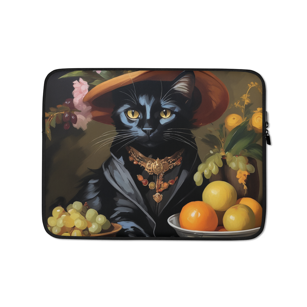 PugMug Custom Black Companion Cat Laptop Sleeve