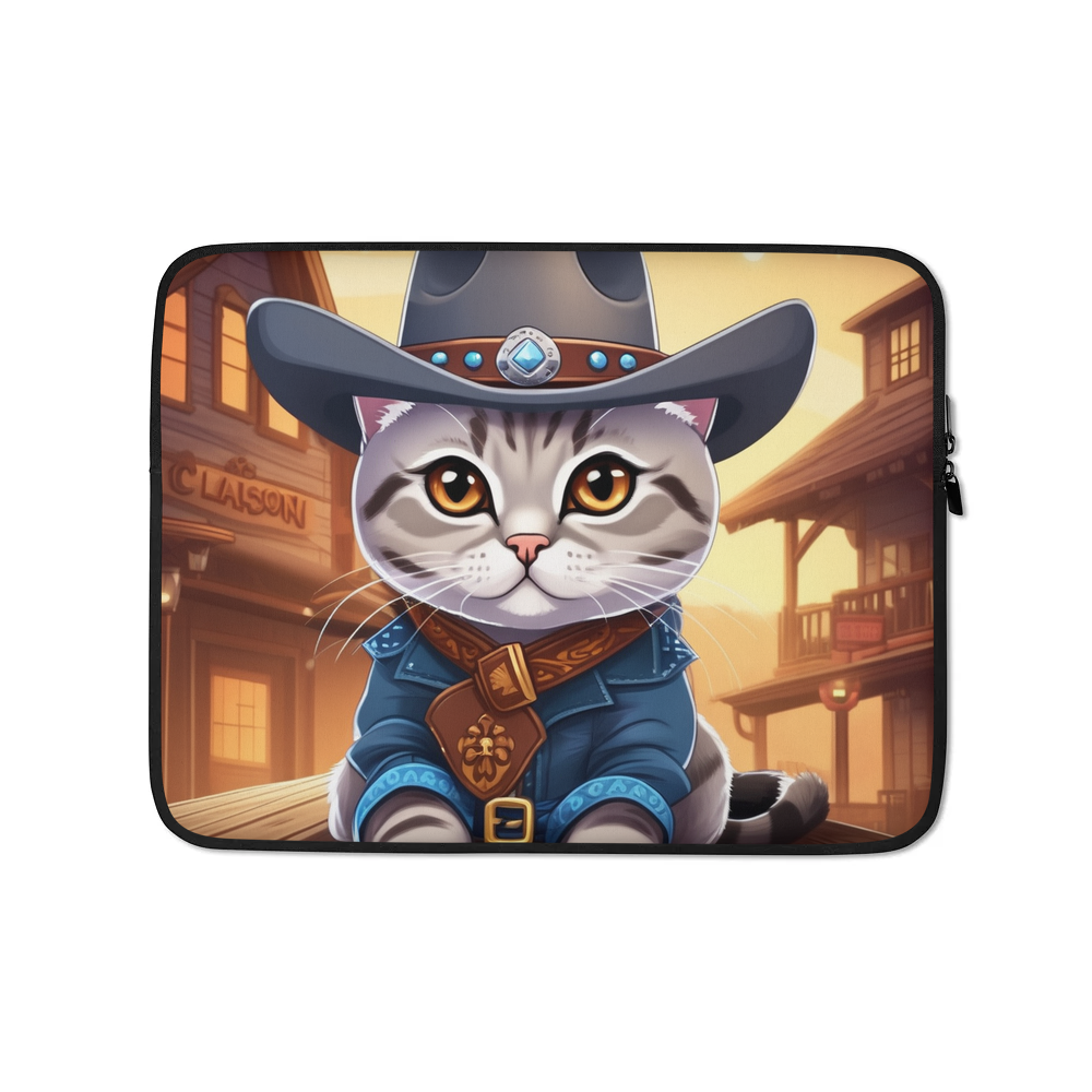 PugMug Custom Tabby British Shorthair Cat Laptop Sleeve