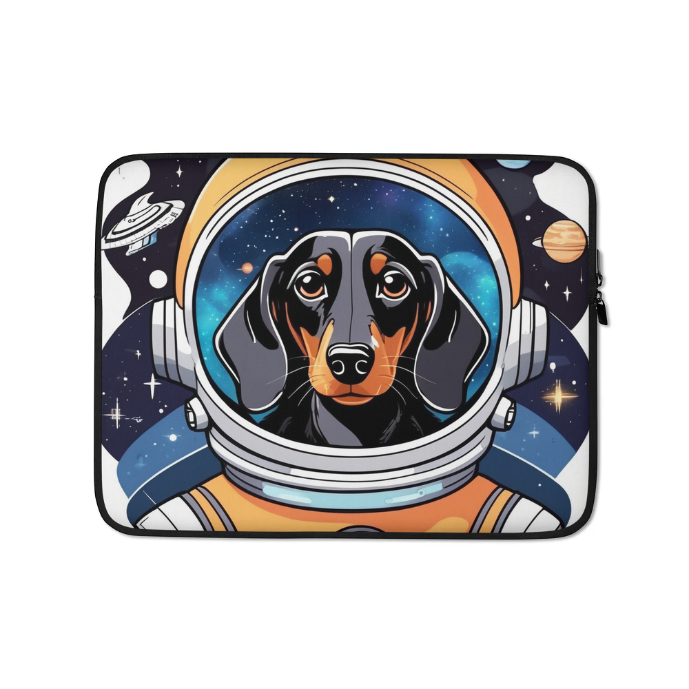 PugMug Custom Black Dachshund Laptop Sleeve