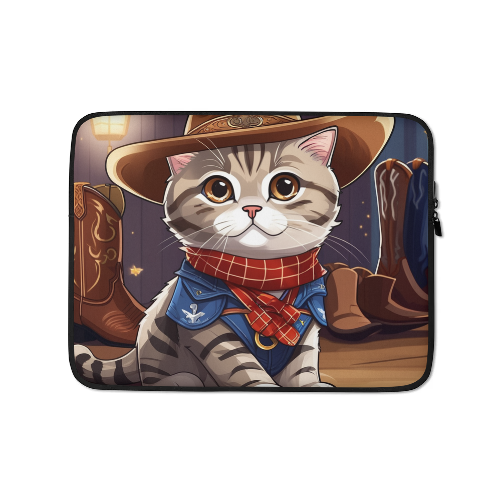 PugMug Custom Tabby Scottish Fold Cat Laptop Sleeve