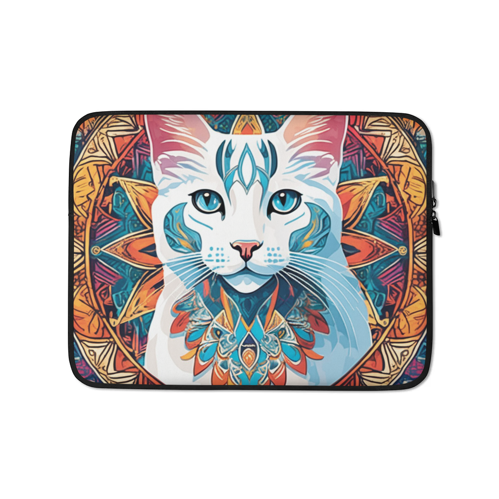 PugMug Custom White Companion Cat Laptop Sleeve