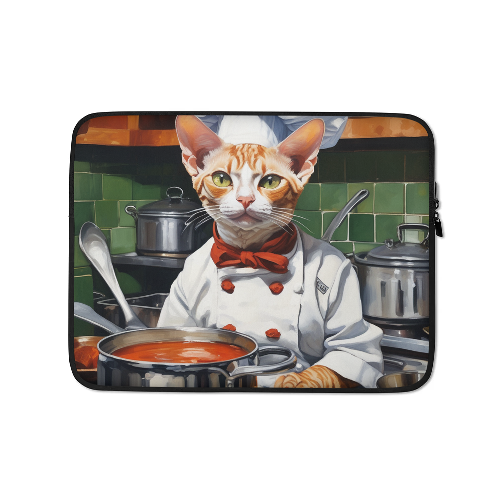 PugMug Custom Tabby Devon Rex Cat Laptop Sleeve