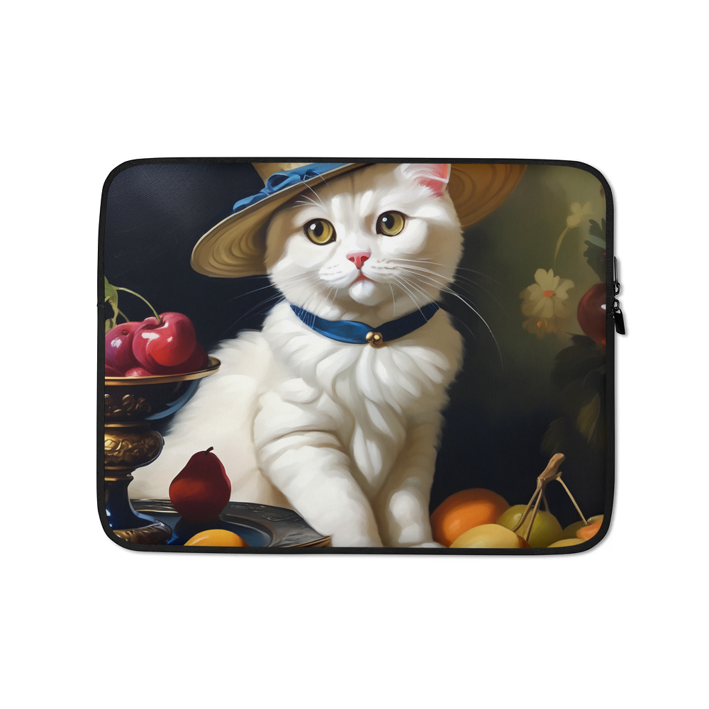 PugMug Custom White Scottish Fold Cat Laptop Sleeve