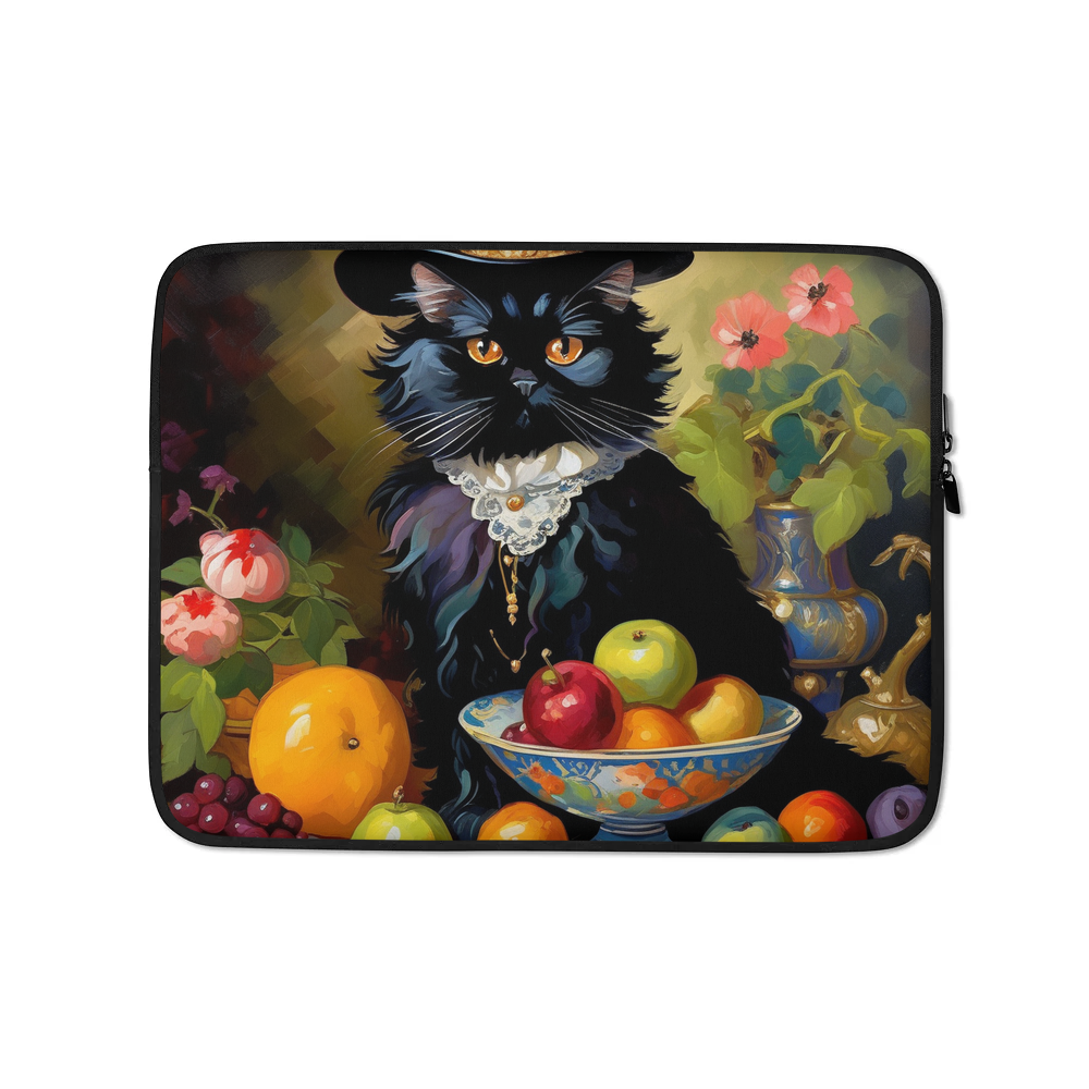 PugMug Custom Black Persian Cat Laptop Sleeve