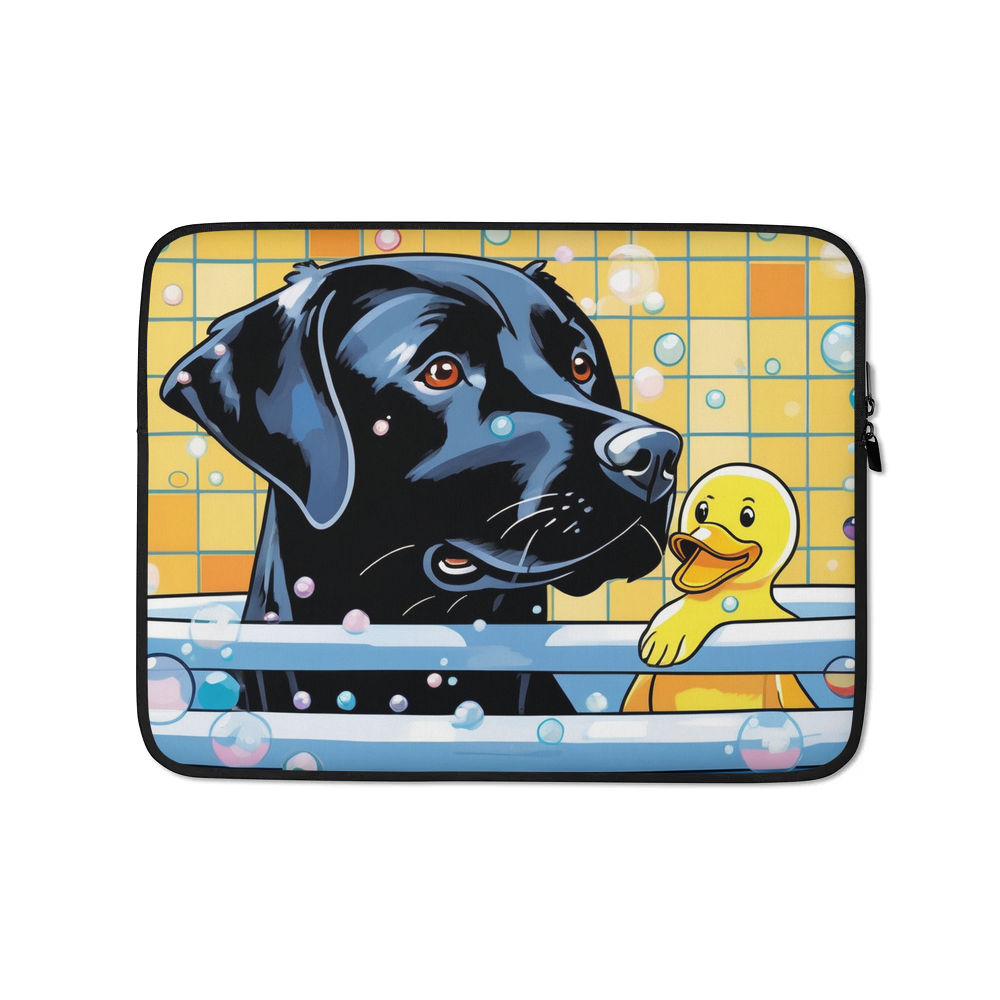 PugMug Custom Black Labrador Retriever Laptop Sleeve