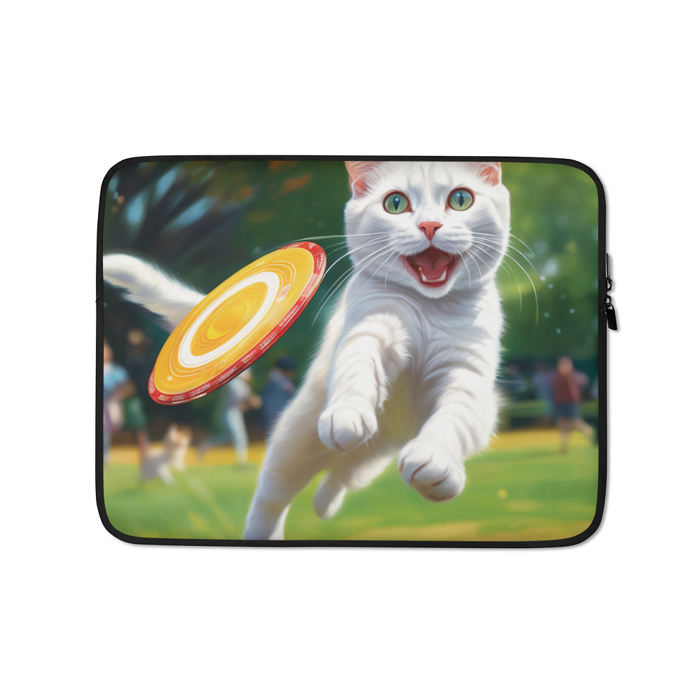 PugMug Custom White Companion Cat Laptop Sleeve